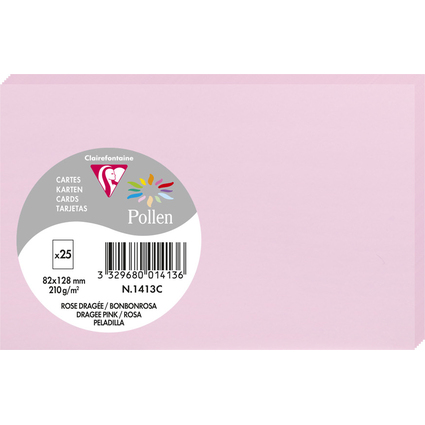Pollen by Clairefontaine Carte 82 x 128 mm, rose drage