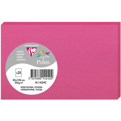 Pollen by Clairefontaine Carte 82 x 128, rose fuchsia