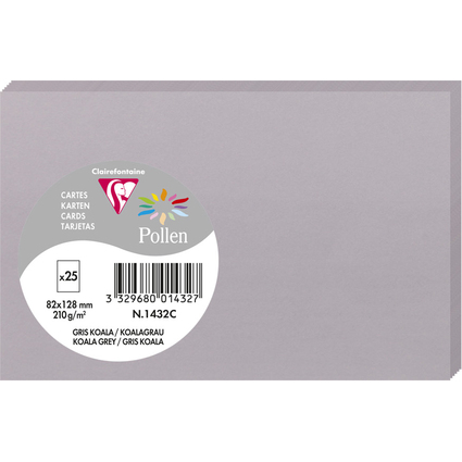 Pollen by Clairefontaine Carte 82 x 128 mm, gris koala