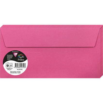 Pollen by Clairefontaine Enveloppes DL, rose fuchsia