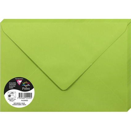 Pollen by Clairefontaine Enveloppes C5, vert menthe