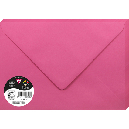 Pollen by Clairefontaine Enveloppes C5, rose fuchsia