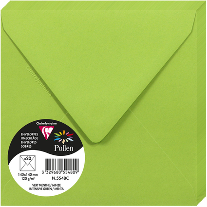 Pollen by Clairefontaine Enveloppes 140 mm, vert menthe