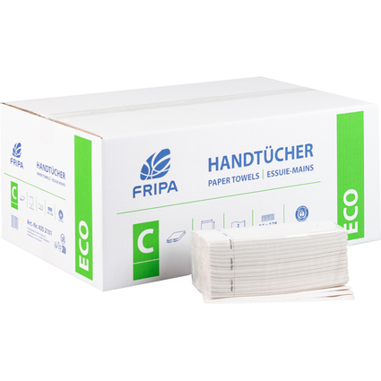 Fripa Essuie-mains ECO, 250 x 330 mm, pli-C, blanc