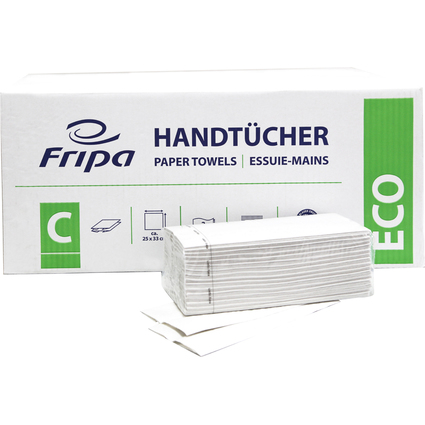 Fripa Essuie-mains ECO, 250 x 330 mm, pli-C, blanc