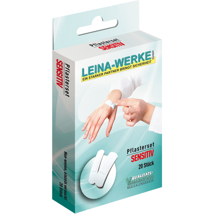 Leina Kit de sparadrap "Sensitiv", 20 pices, blanc