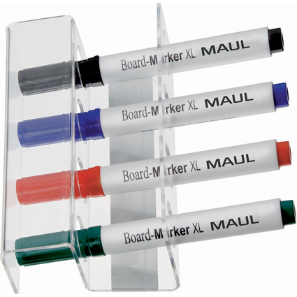 MAUL Porte-marqueur en acrylique pour 4 stylos, transparent