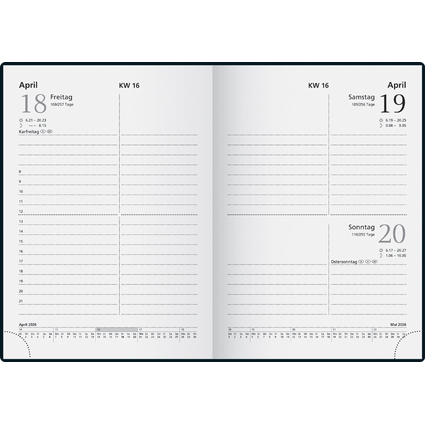 Glocken Taschenkalender, 2026, schwarz