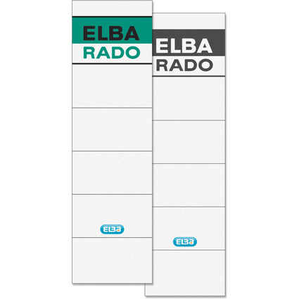 ELBA Etiquette pour dos de classeur Rado Brillant, blanc