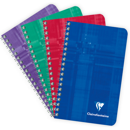 Clairefontaine Carnet  spirale, 75 x 120 mm, quadrill 5x5