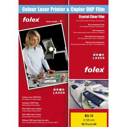 FOLEX Transparent pour laser Color BG-72, A4, transparent