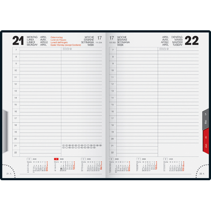 rido id Agenda planning "ROMA 1 Balacron", 2026, noir