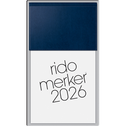 rido id Tischkalender "Merker Miradur", 2026, dunkelblau