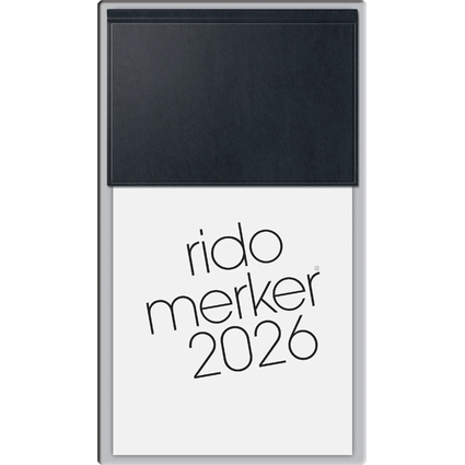 rido id Tischkalender "Merker Miradur", 2026, schwarz