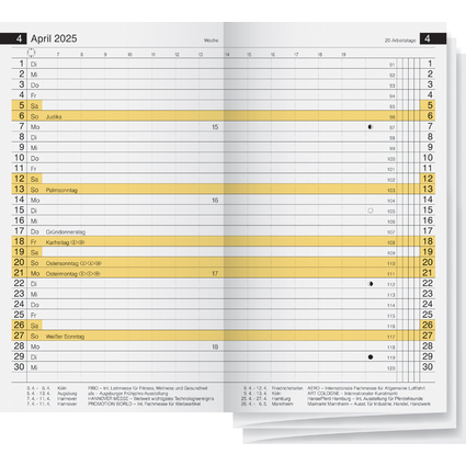 rido id Kalender-Einlage fr "Miniplaner d15", 2025