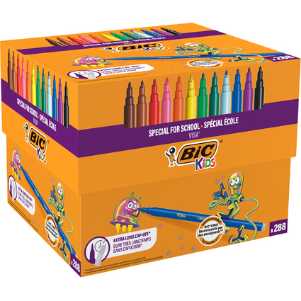 BIC KIDS Feutre Visa, Class Pack de 288 pices