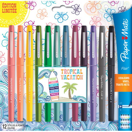 Paper:Mate Stylo feutre Flair TROPICAL VACATION, tui de 12