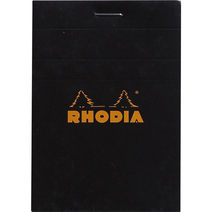 RHODIA Bloc agraf No. 11, format A7, quadrill 5x5, noir