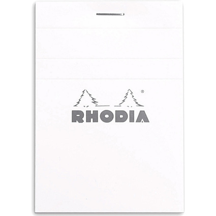 RHODIA Bloc agraf No. 11, format A7, quadrill 5x5, blanc