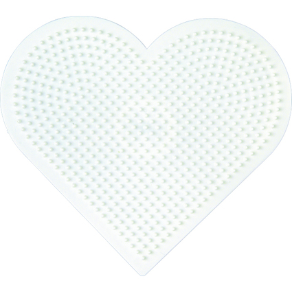 Hama Plaque pour perles "coeur grand modle", blanc