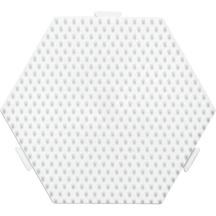 Hama Plaque pour perles "hexagone", blanc