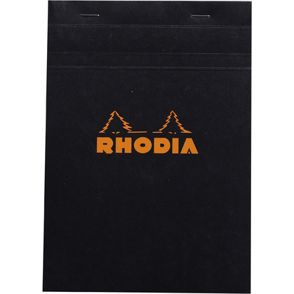 RHODIA Bloc agraf No. 16, format A5, quadrill 5x5, noir
