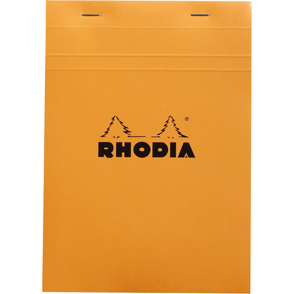 RHODIA Bloc agraf No. 16, format A5, quadrill 5x5, orange
