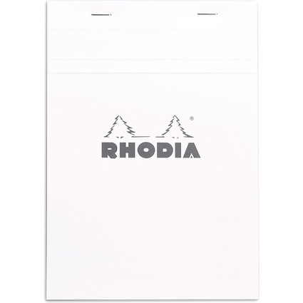 RHODIA Bloc agraf No. 16, format A5, quadrill 5x5, blanc
