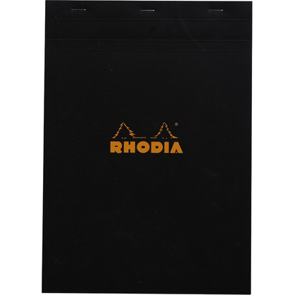 RHODIA Bloc agraf No. 18, format A4, quadrill 5x5, noir