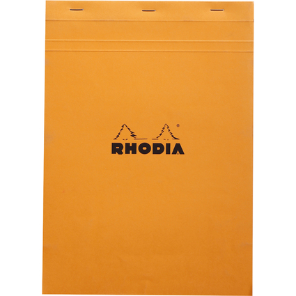 RHODIA Bloc agraf No. 18, format A4, quadrill 5x5, orange