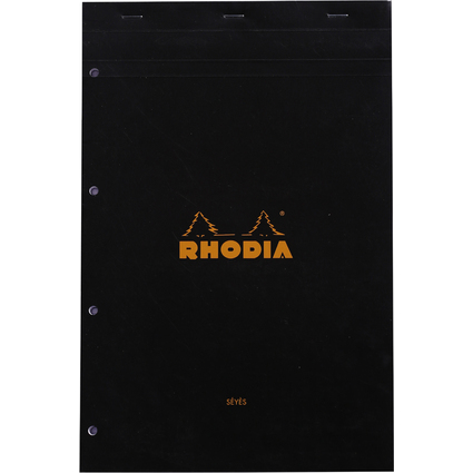 RHODIA Bloc agraf No. 20, format A4+, Seys, noir