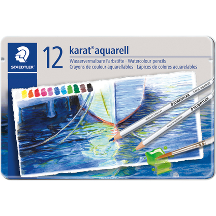 STAEDTLER Crayon aquarellable karat aquarelle, tui de 12