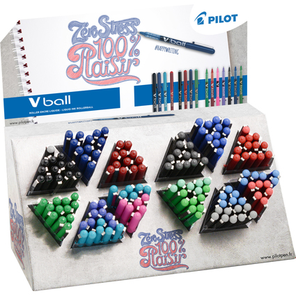 PILOT Stylo roller V Ball 05/07/1.0, prsentoir de 180