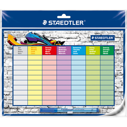 STAEDTLER Kit emploi du temps Lumocolor correctable, A4