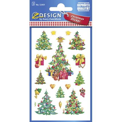 AVERY Zweckform ZDesign sticker Noel "Arbres de Noel"