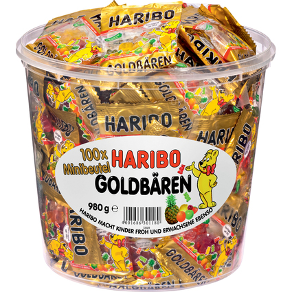 HARIBO Bonbon glifi aux fruits Goldbren Minis, bote