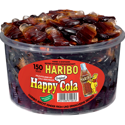 HARBIO Bonbon glifi aux fruits HAPPY COLA, bote de 150