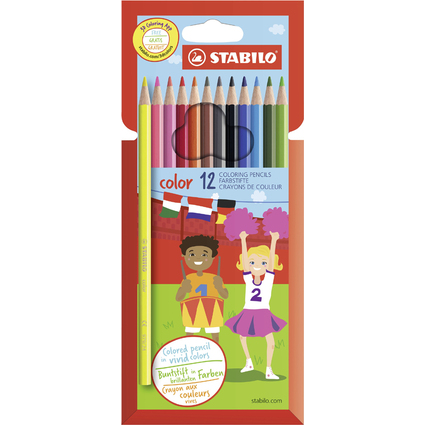 STABILO Crayons de couleur color, hexagonal, tui de 12