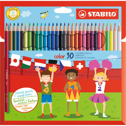 STABILO Crayons de couleur color, hexagonal, tui en carton