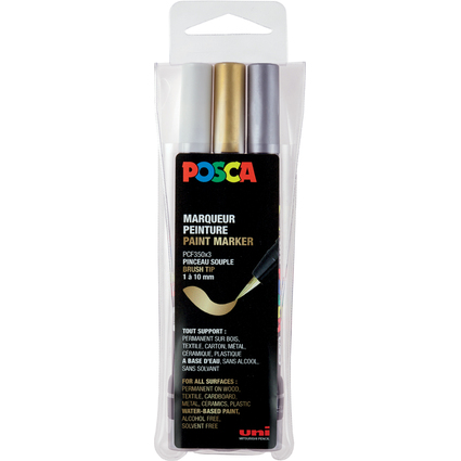 POSCA Marqueur  pigment PCF-350, tui de 3