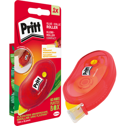 Pritt Roller de colle Compact, non-permanente, 8,4 mm x 10 m