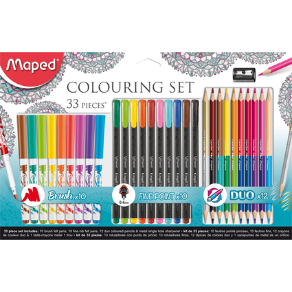 Maped Set de dessin "Colouring Set", tui en carton de 33