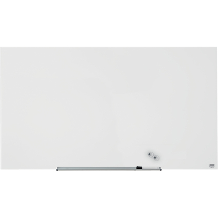 nobo Tableau en verre Impression Pro Widescreen, 57", blanc