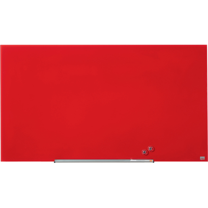 nobo Tableau en verre Impression Pro Widescreen, 57", rouge