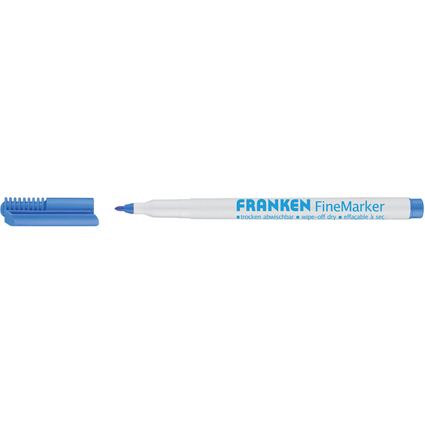 FRANKEN Marqueur FineMarker, largeur de trac: 1-2 mm, bleu