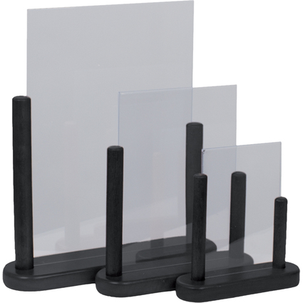 Securit Porte-visuel TABLE, acrylique, A6, noir