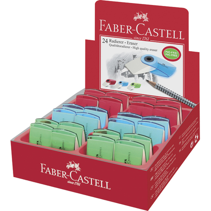 FABER-CASTELL Gomme en plastique "SLEEVE MINI", assorti