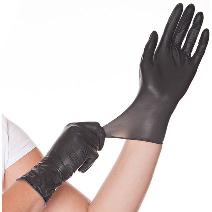 HYGOSTAR gants latex "DIABLO", XL, noir