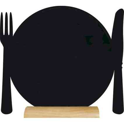 Securit Ardoise de table SILHOUETTE "Assiette"