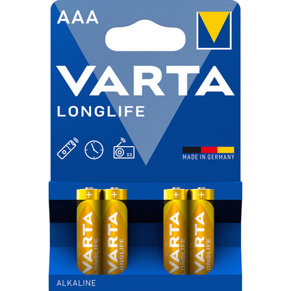 VARTA Pile alcaline Longlife, Micro (AAA/LR03)